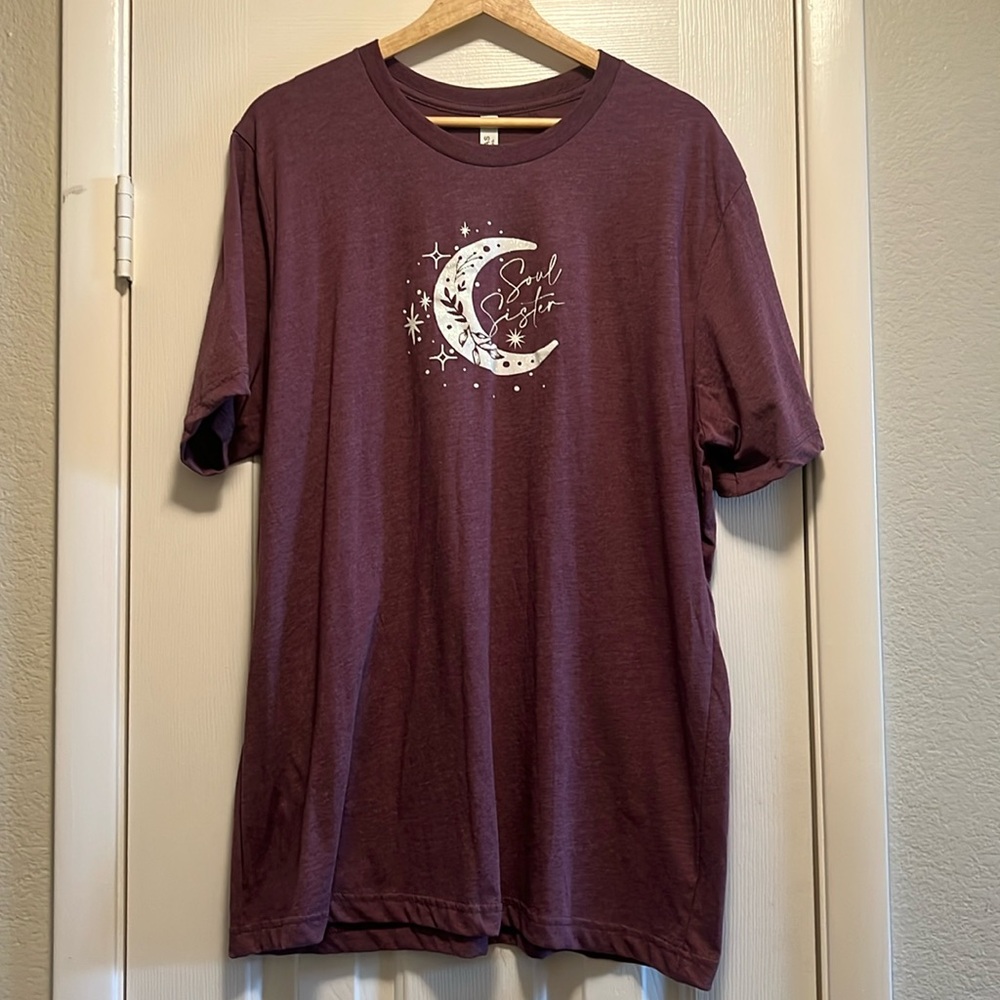 NWOT Purple “Soul Sister” Graphic Tee